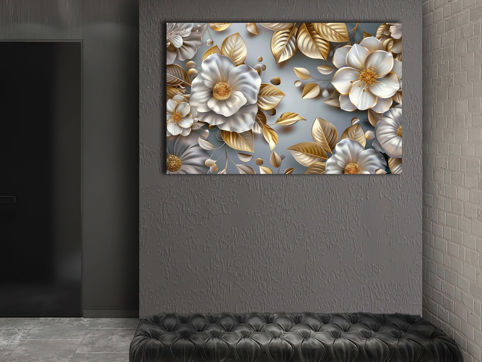 Flower%20-%20Sim%20İşlemeli%20Kanvas%20Tablo