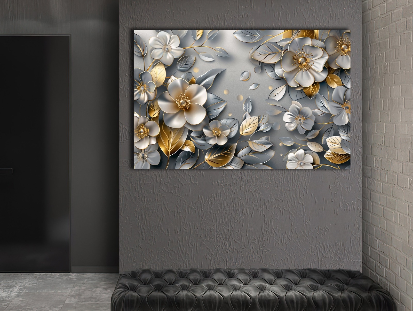 Flower%20-%20Sim%20İşlemeli%20Kanvas%20Tablo