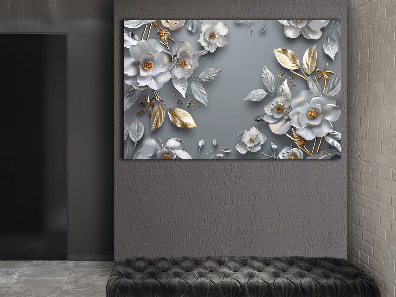 Flower%20-%20Sim%20İşlemeli%20Kanvas%20Tablo