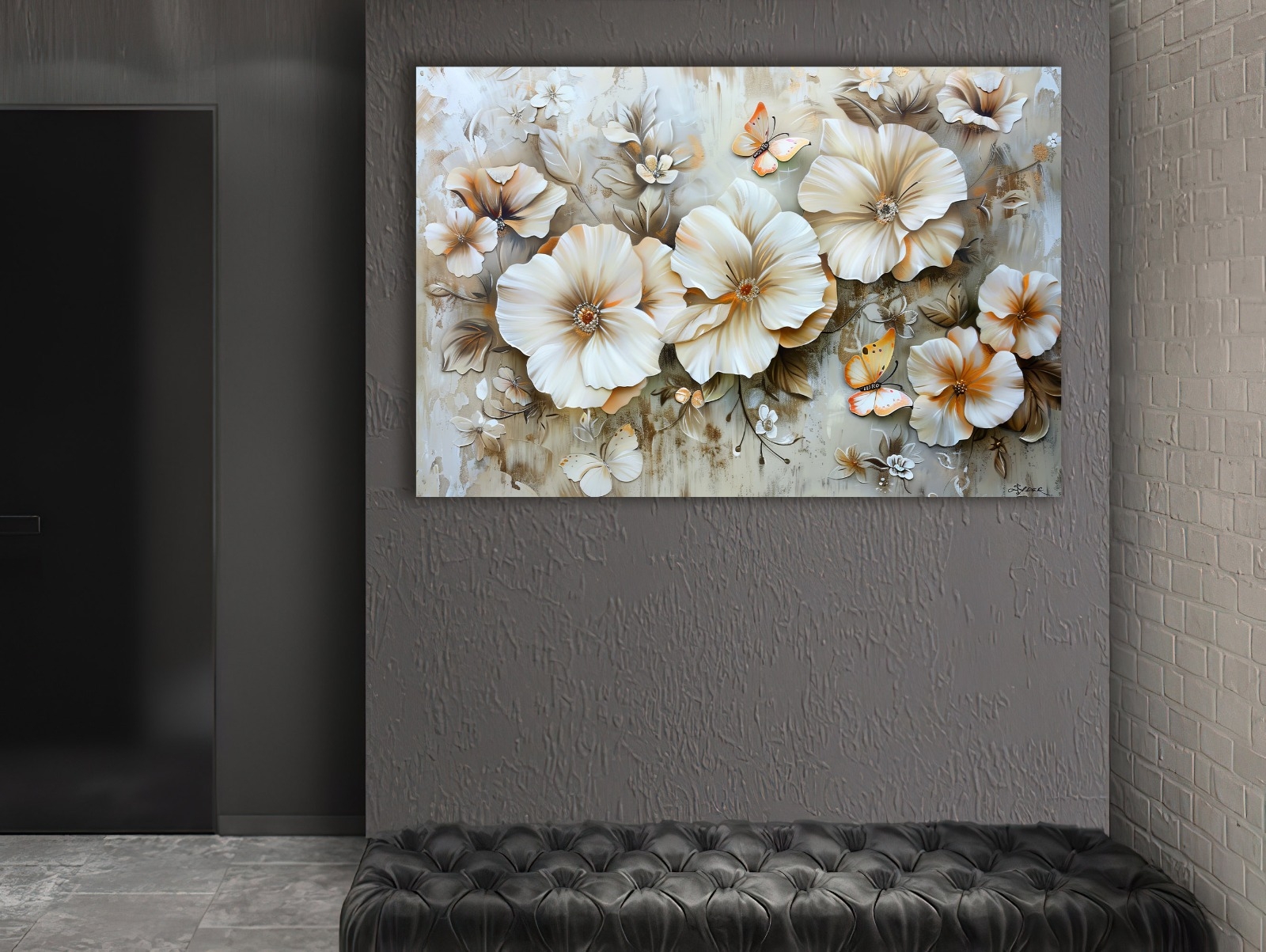 Flower%20-%20Sim%20İşlemeli%20Kanvas%20Tablo