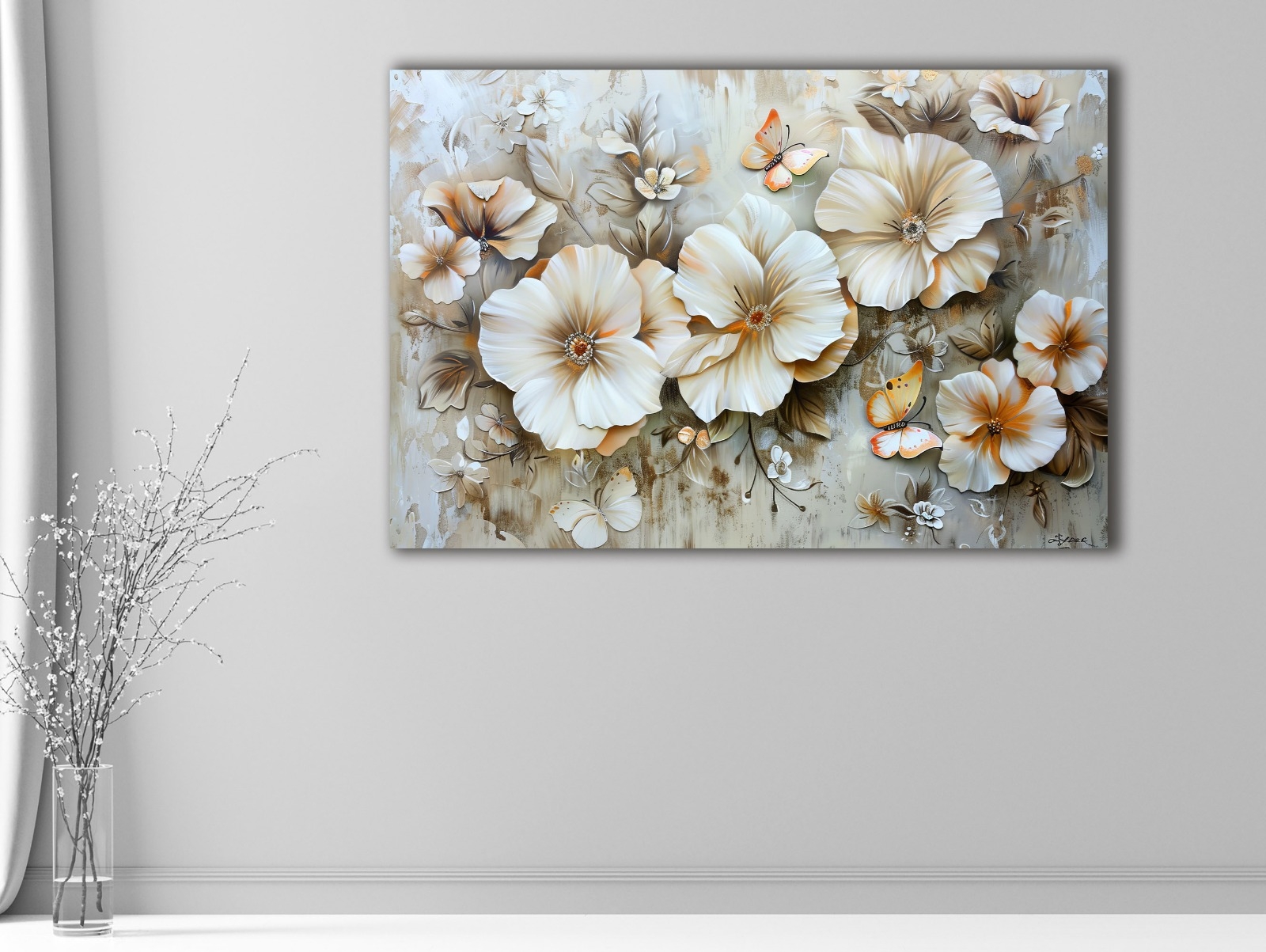 Flower%20-%20Sim%20İşlemeli%20Kanvas%20Tablo