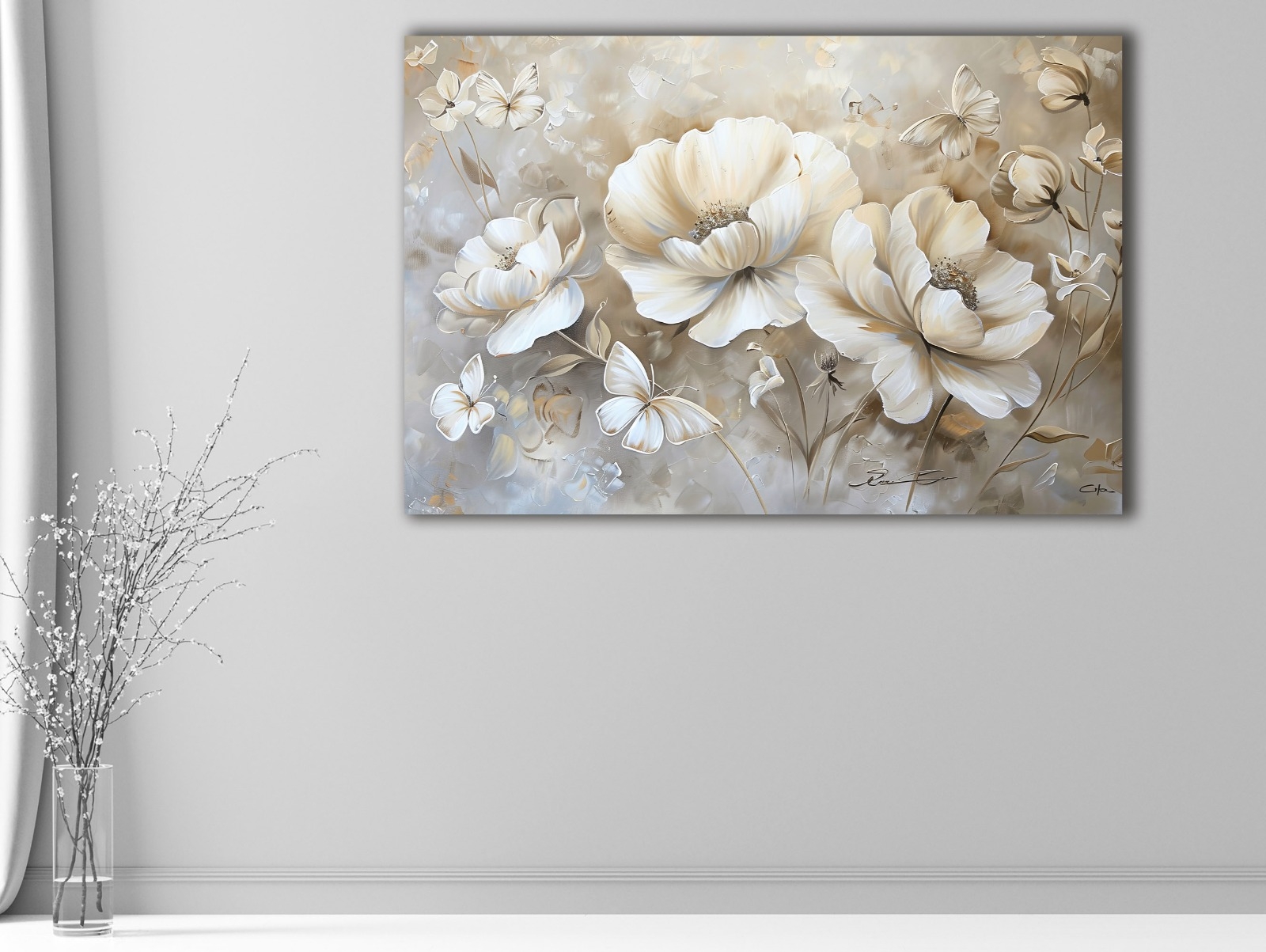 Flower%20-%20Sim%20İşlemeli%20Kanvas%20Tablo