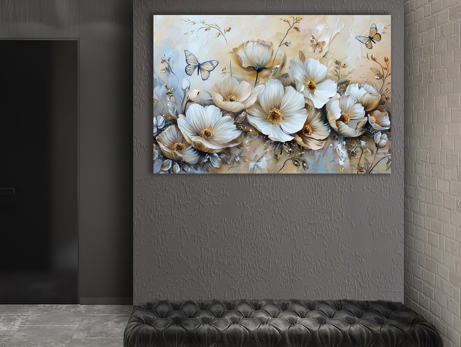 Flower%20-%20Sim%20İşlemeli%20Kanvas%20Tablo