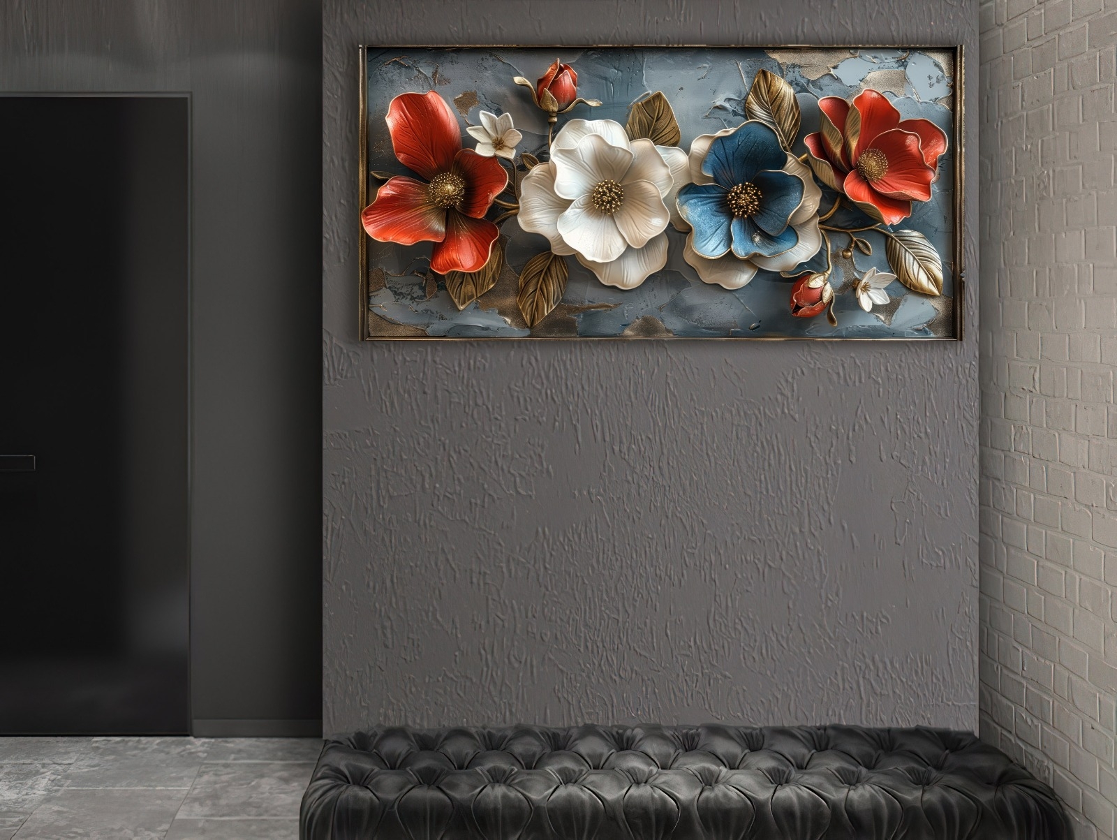 Flower%20-%20Sim%20İşlemeli%20Kanvas%20Tablo