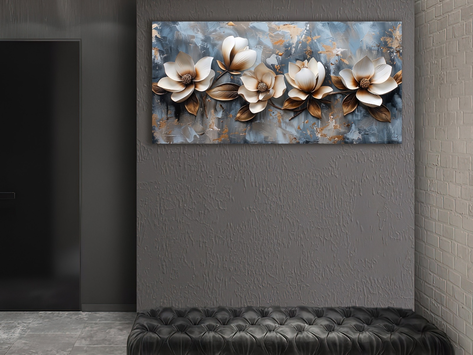 Flower%20-%20Sim%20İşlemeli%20Kanvas%20Tablo