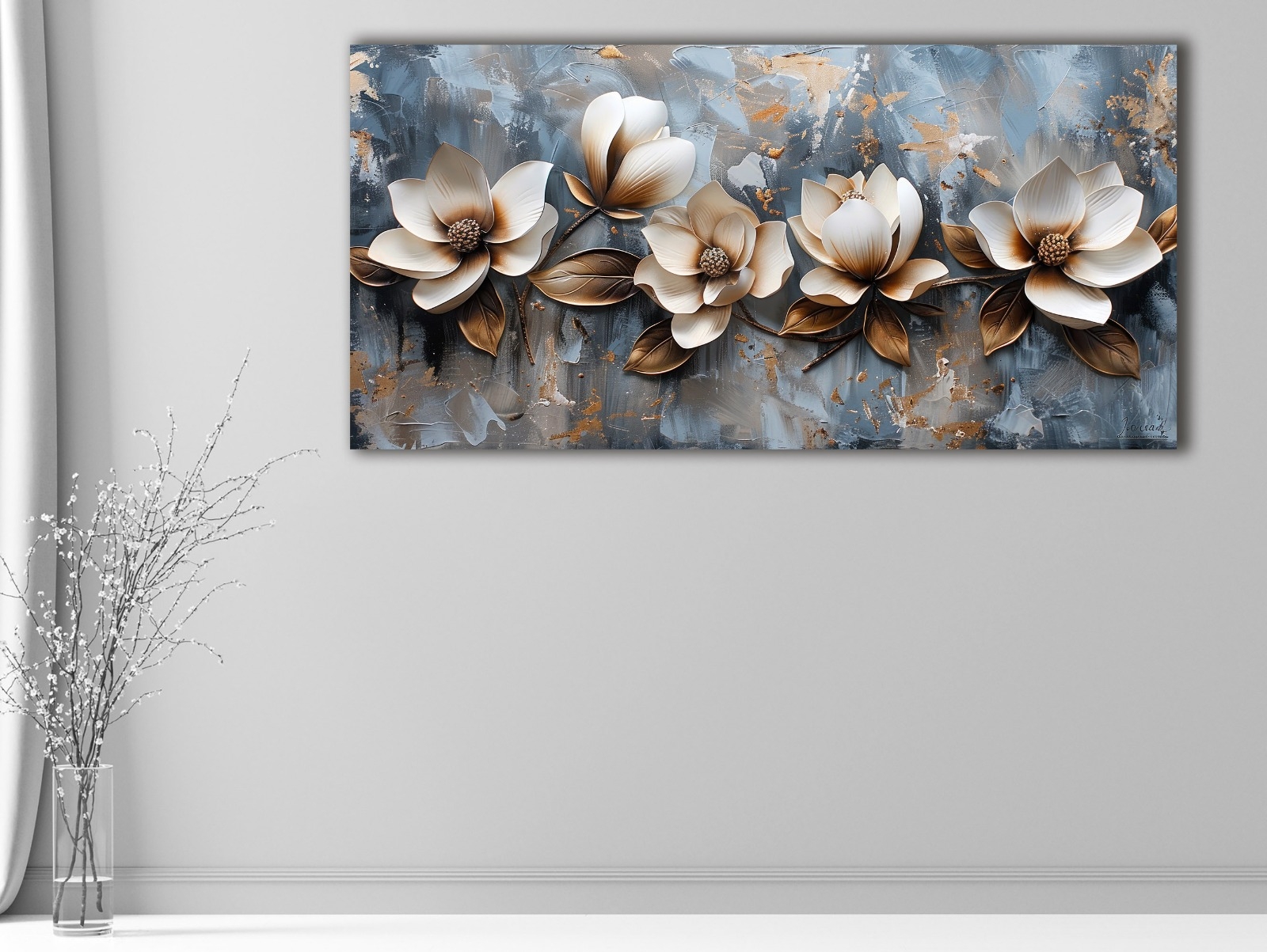 Flower%20-%20Sim%20İşlemeli%20Kanvas%20Tablo