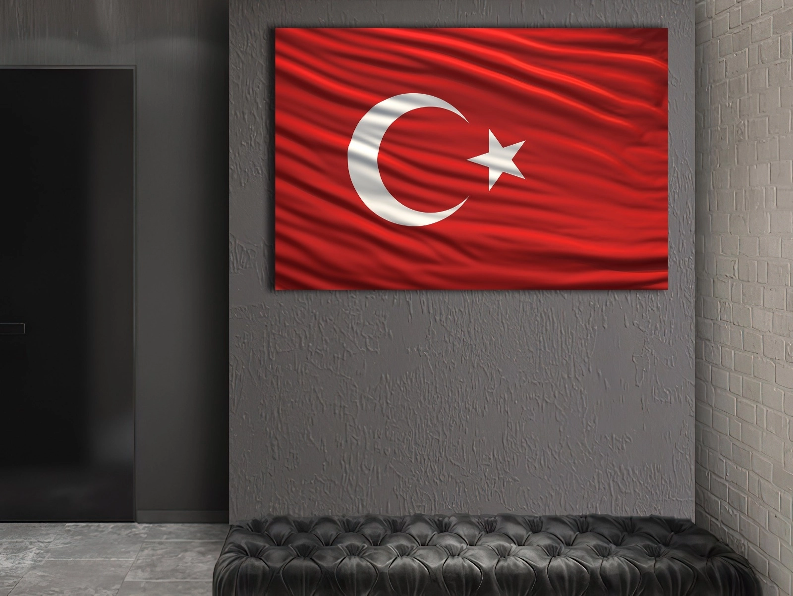 Türk%20Bayrağı%20-%20Laminasyonlu%20Kanvas%20Tablo