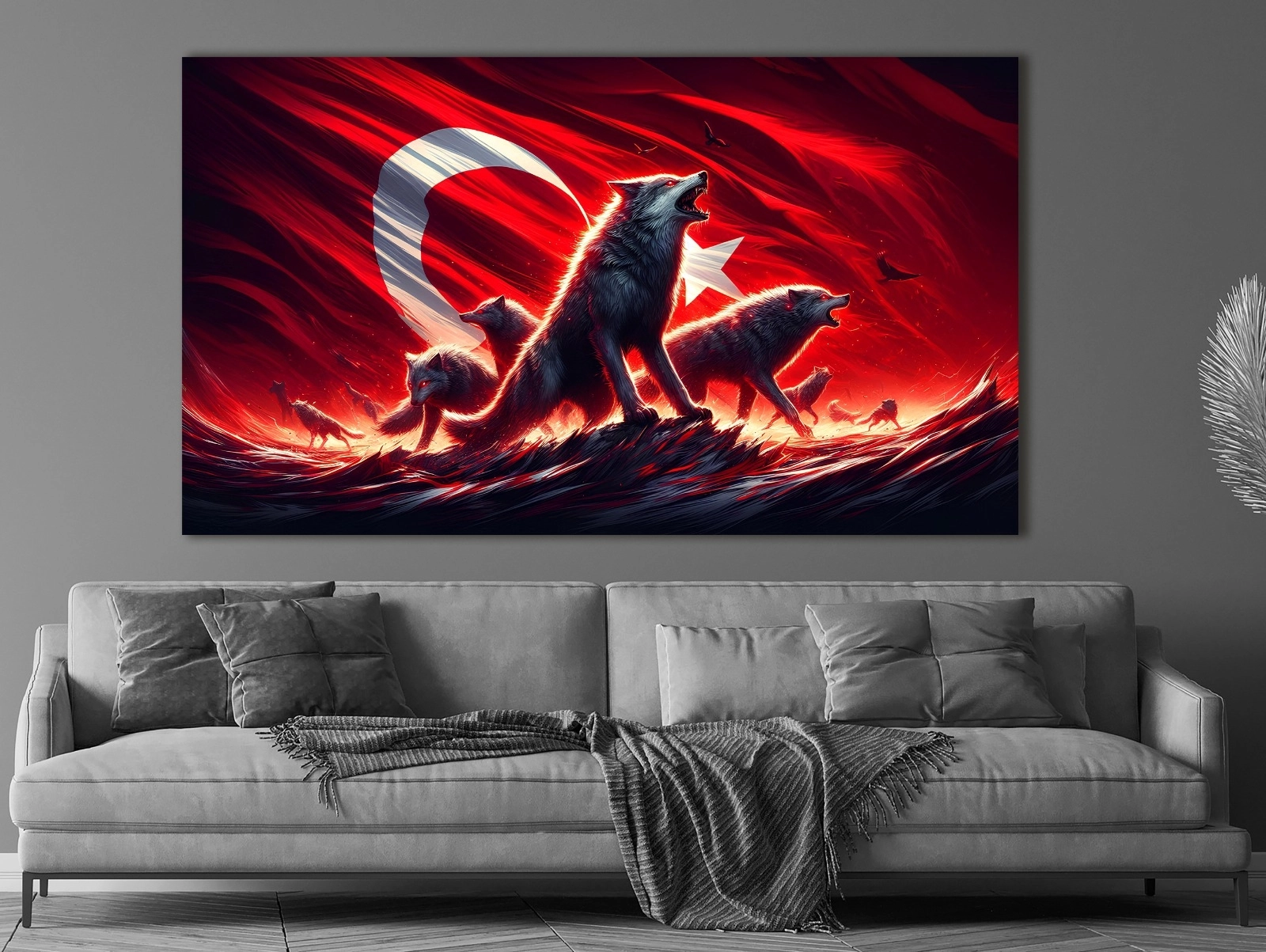 Kurt%20ve%20Bayrak%20-%20Laminasyonlu%20Kanvas%20Tablo