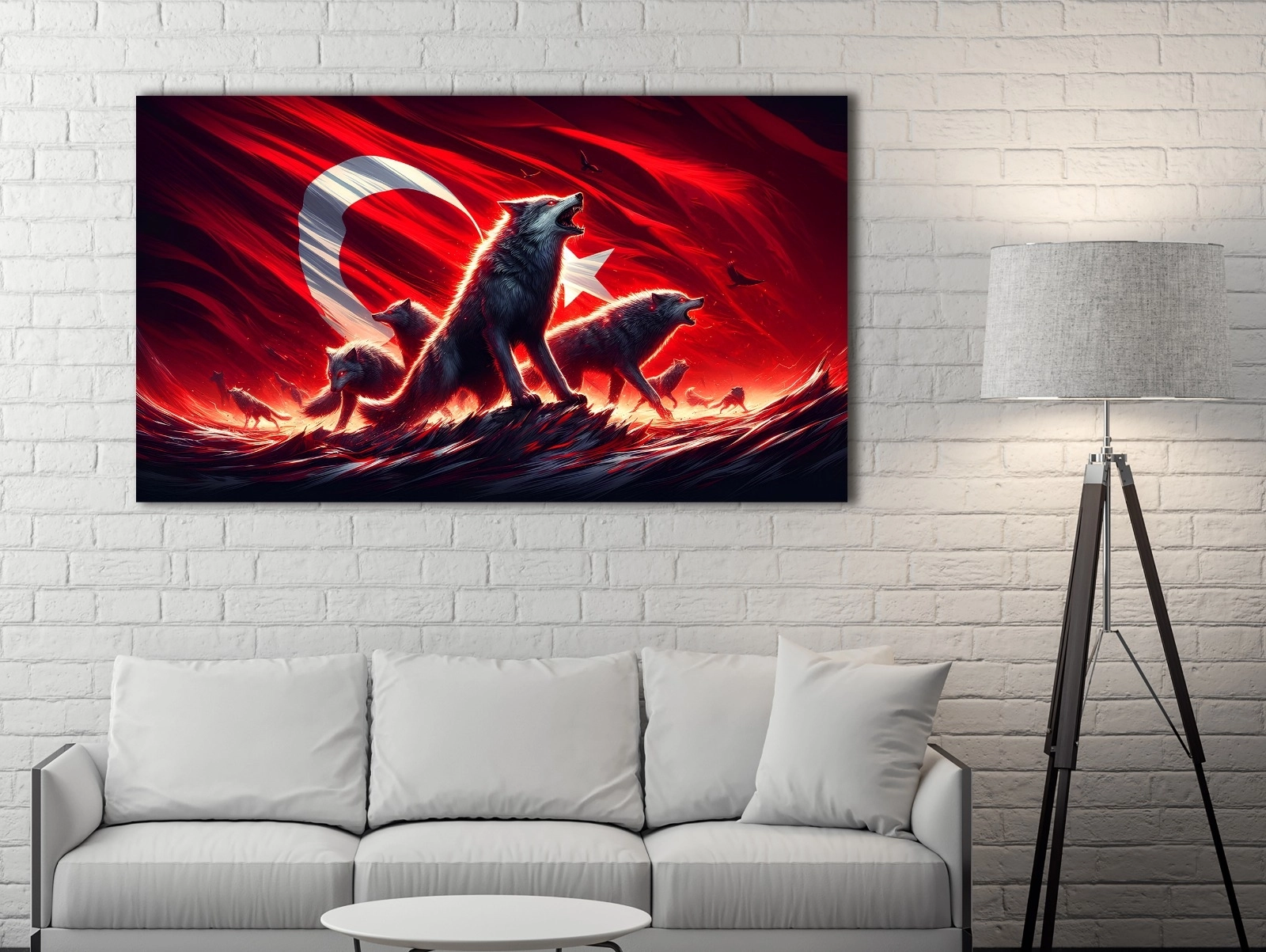 Kurt%20ve%20Bayrak%20-%20Laminasyonlu%20Kanvas%20Tablo