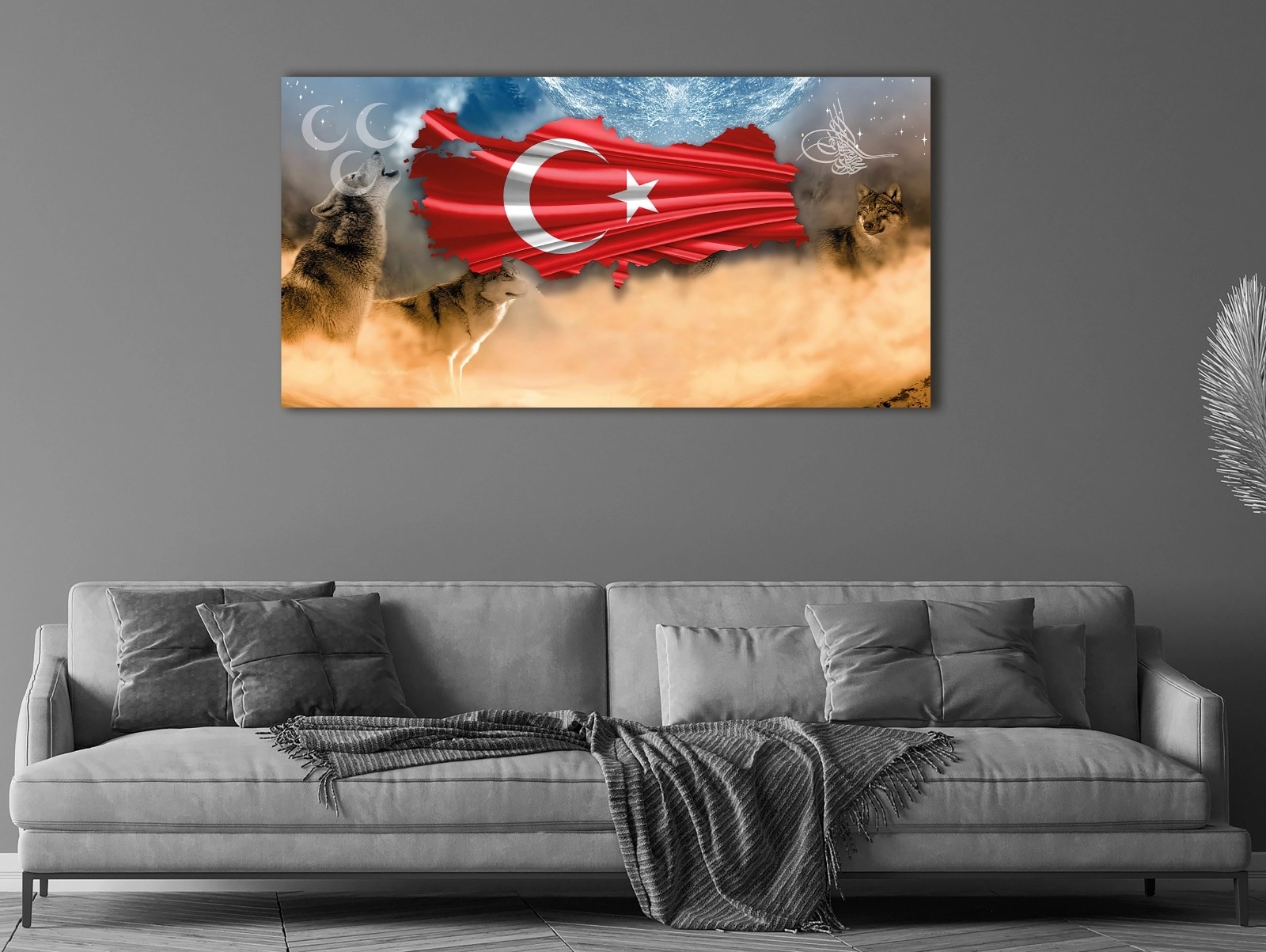 Kurt%20ve%20Bayrak%20-%20Laminasyonlu%20Kanvas%20Tablo