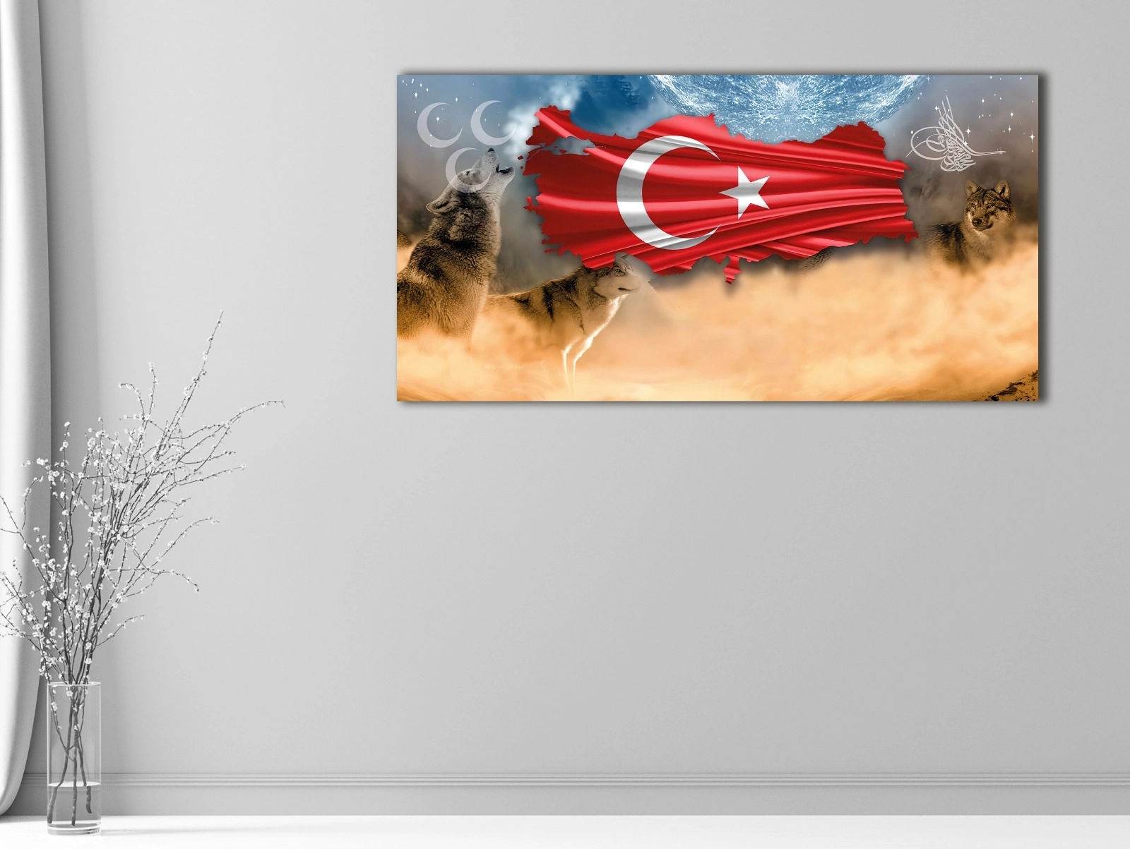 Kurt%20ve%20Bayrak%20-%20Laminasyonlu%20Kanvas%20Tablo