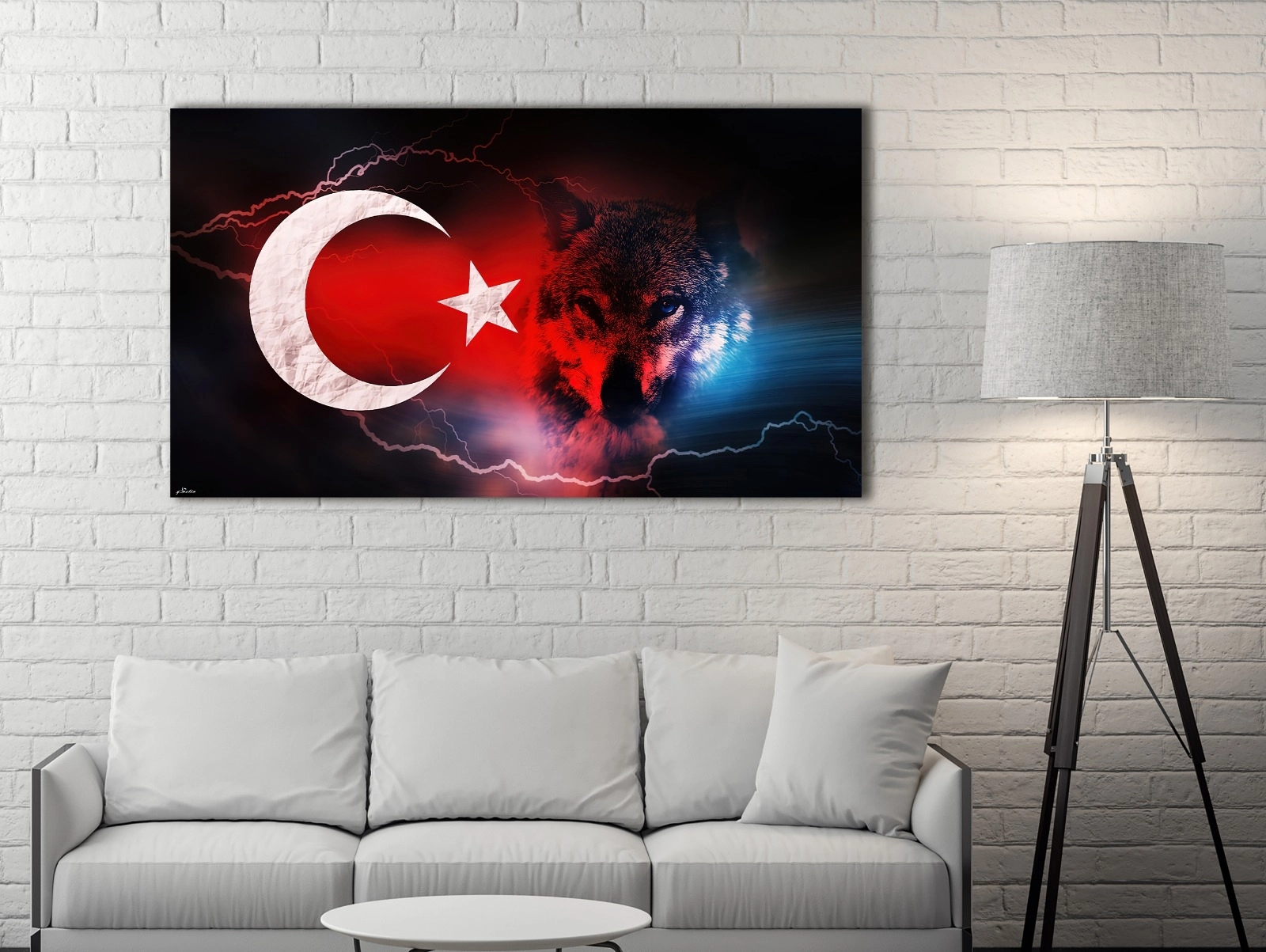 Kurt%20ve%20Bayrak%20-%20Laminasyonlu%20Kanvas%20Tablo
