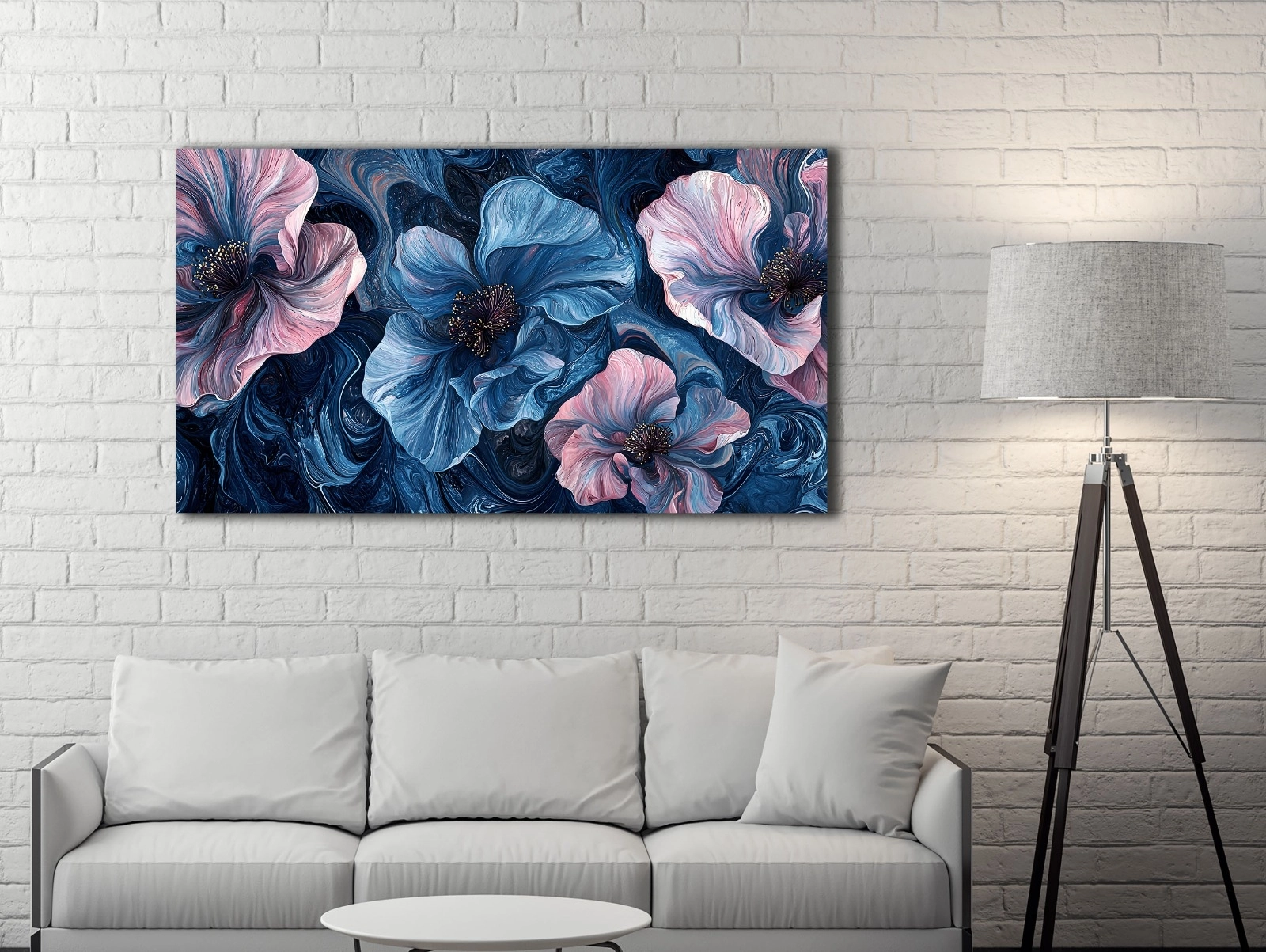 Çiçekler%20-%20Sim%20İşlemeli%20Kanvas%20Tablo