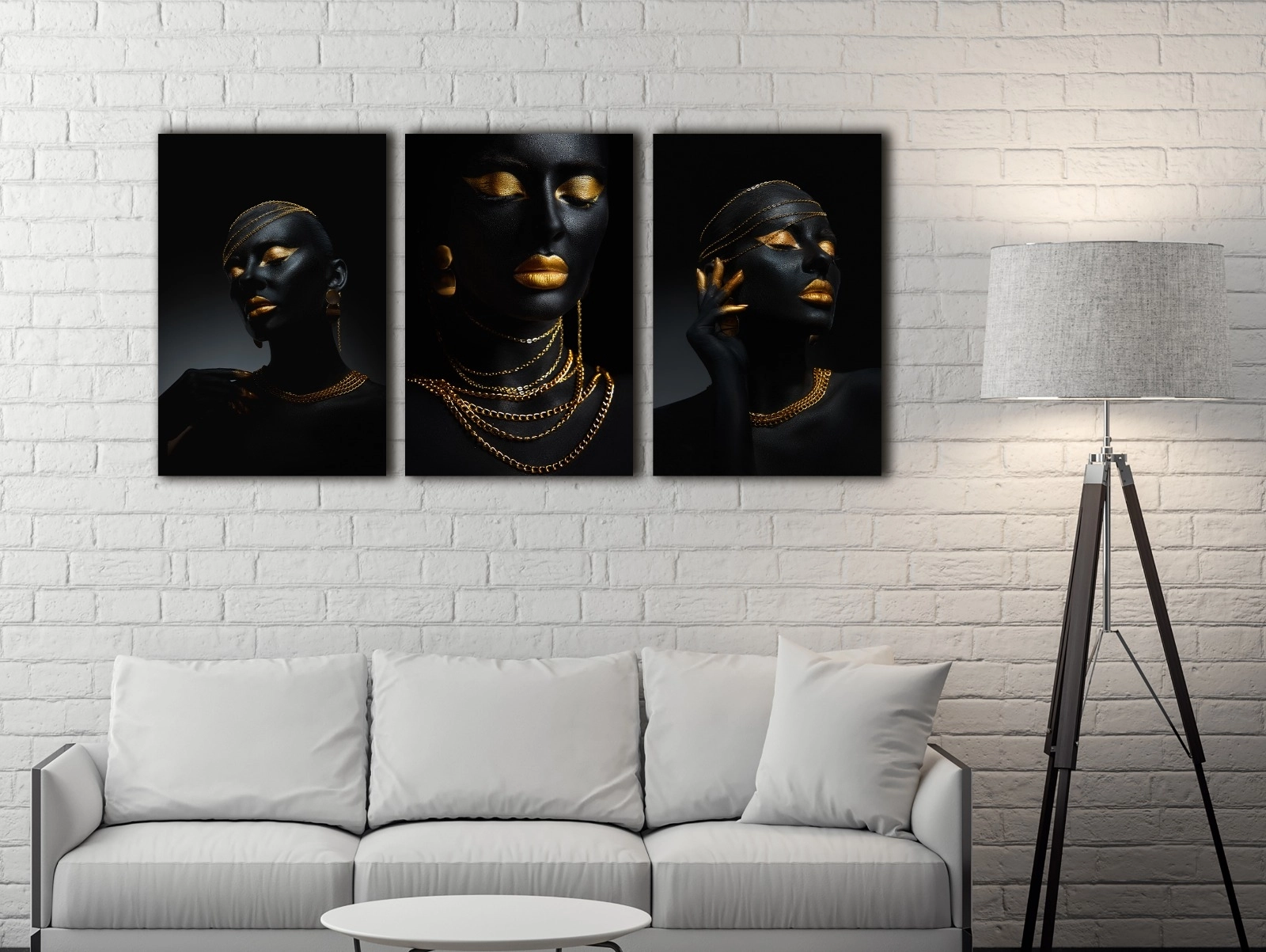 Siyahi%20Güzel%20-%20Sim%20İşlemeli%20Kanvas%20Tablo%203%20lü%20Set