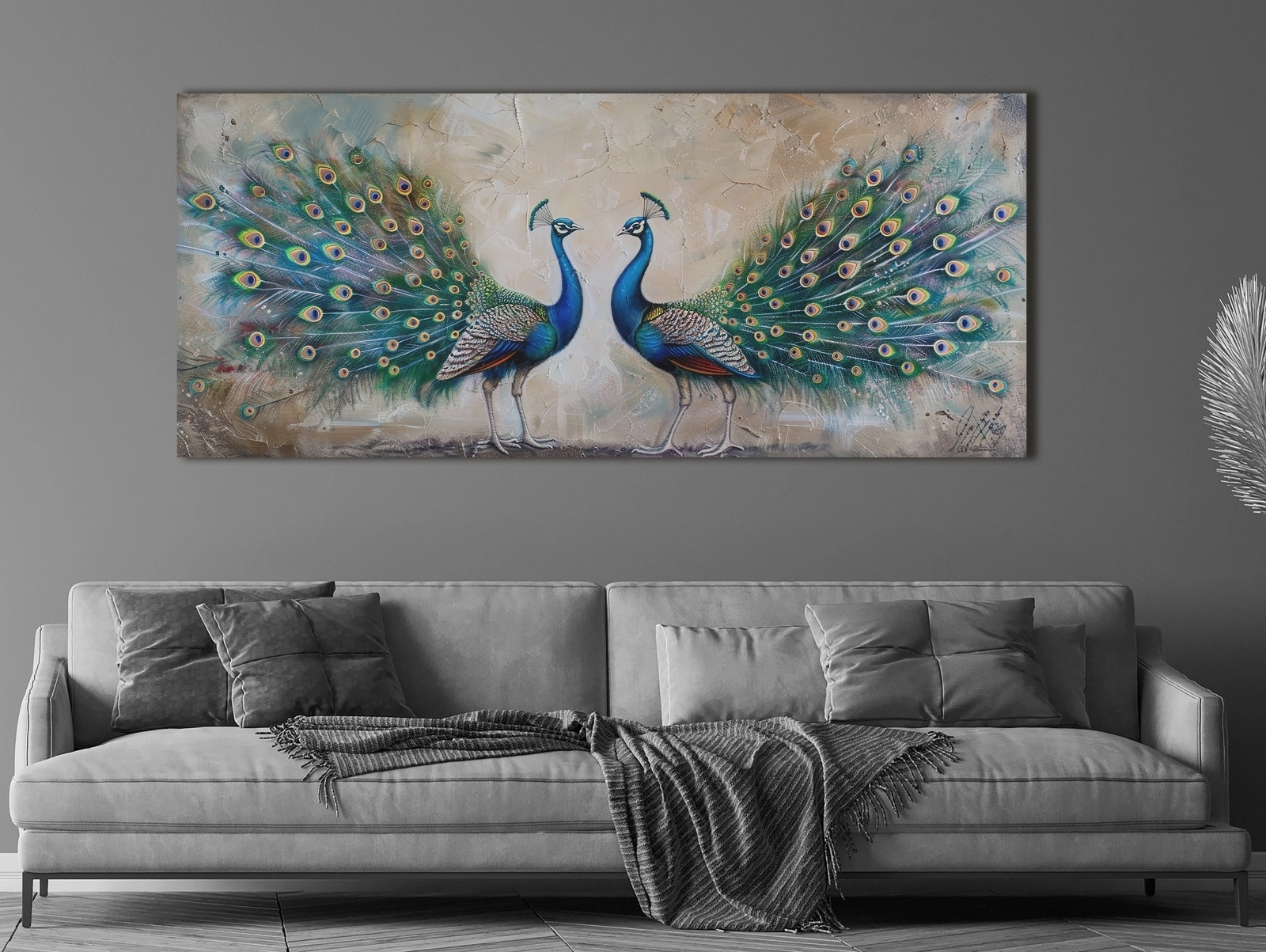 Tavus%20Kuşu%20-%20Sim%20İşlemeli%20Kanvas%20Tablo