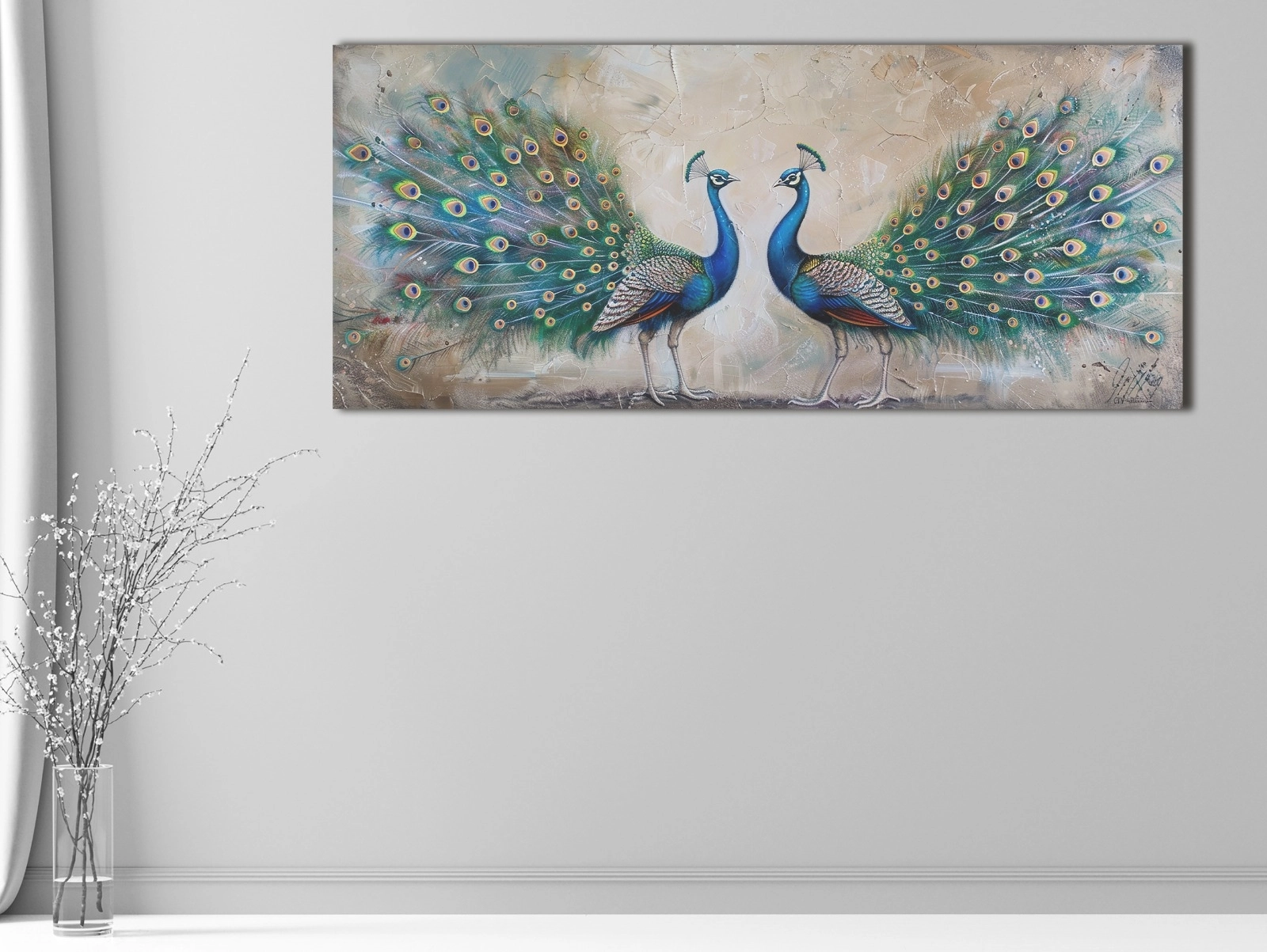 Tavus%20Kuşu%20-%20Sim%20İşlemeli%20Kanvas%20Tablo