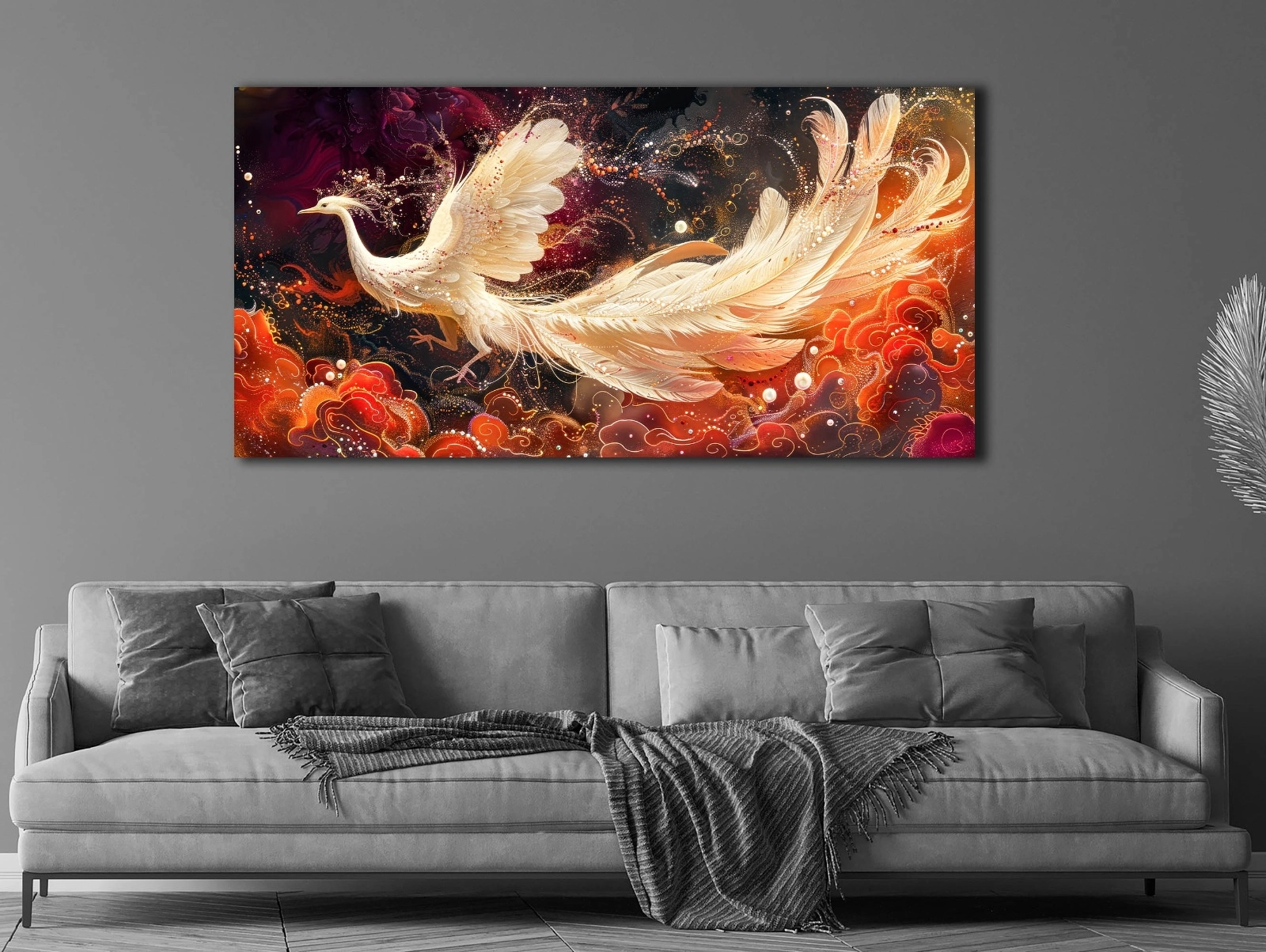 Anka%20Kuşu%20-%20Sim%20İşlemeli%20Kanvas%20Tablo