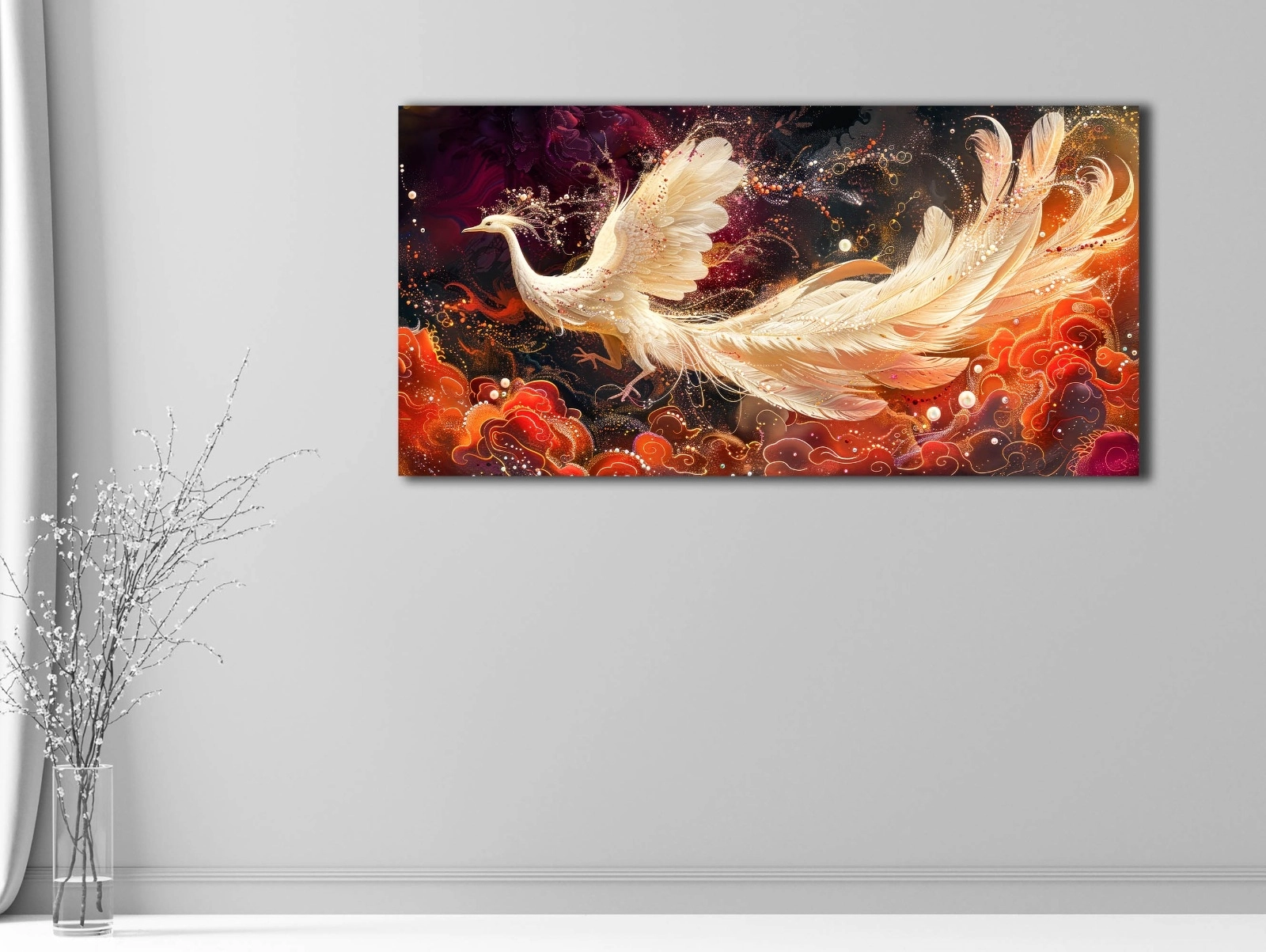 Anka%20Kuşu%20-%20Sim%20İşlemeli%20Kanvas%20Tablo