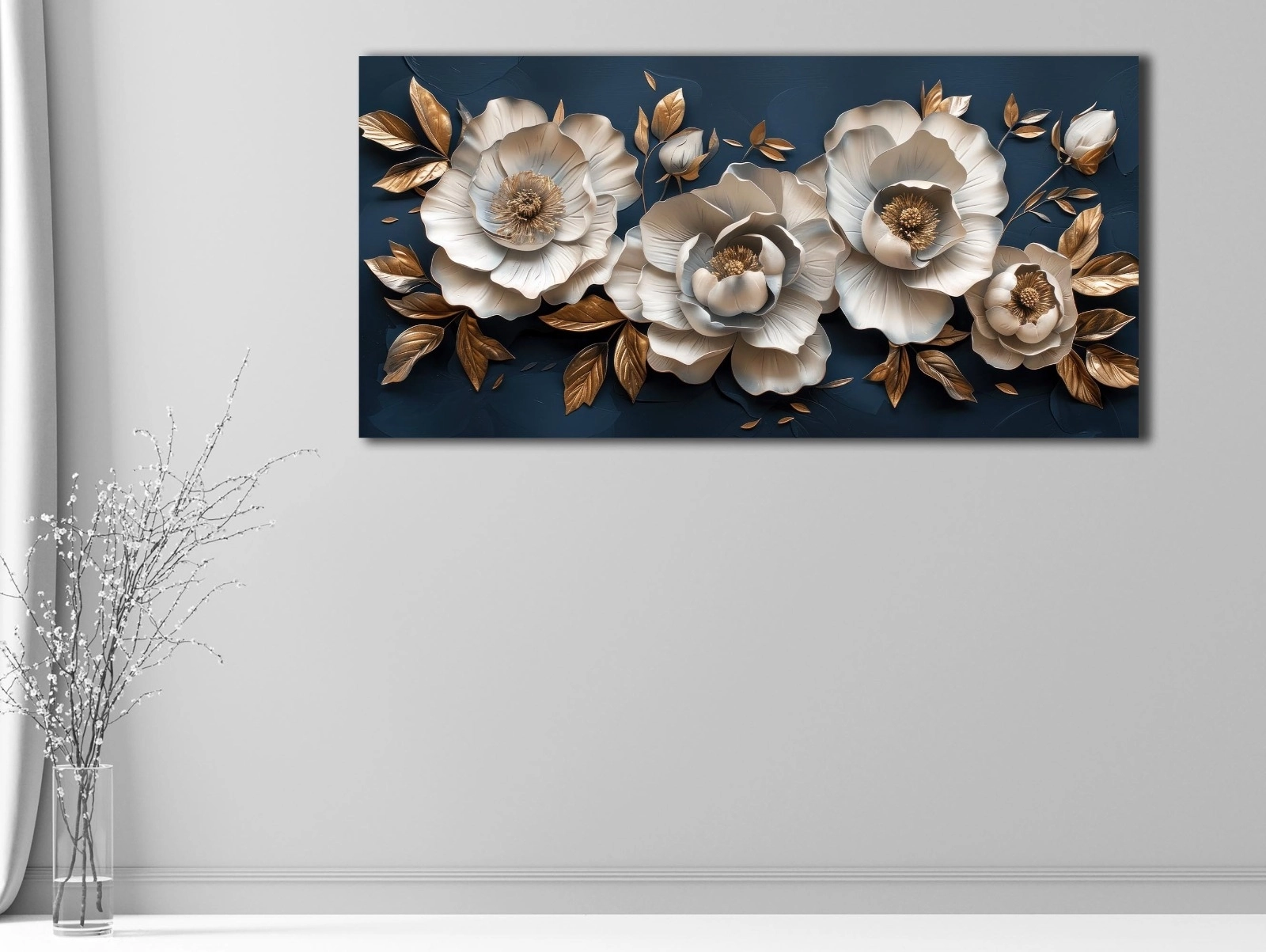 Çiçekler%20-%20Sim%20İşlemeli%20Kanvas%20Tablo