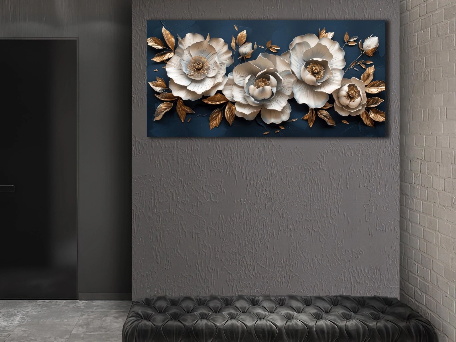 Çiçekler%20-%20Sim%20İşlemeli%20Kanvas%20Tablo