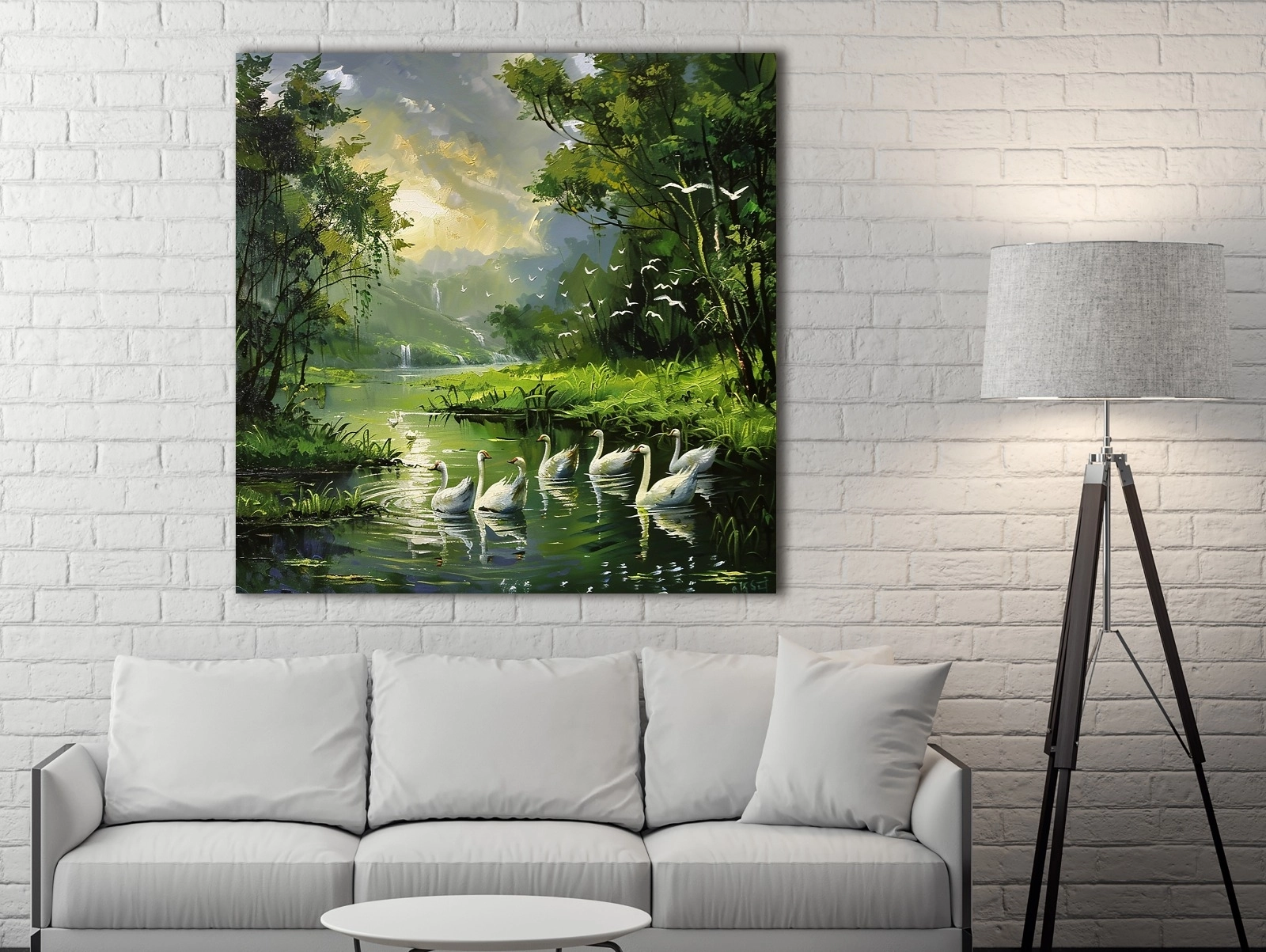 Kuğular%20-%20Laminasyonlu%20Kanvas%20Tablo