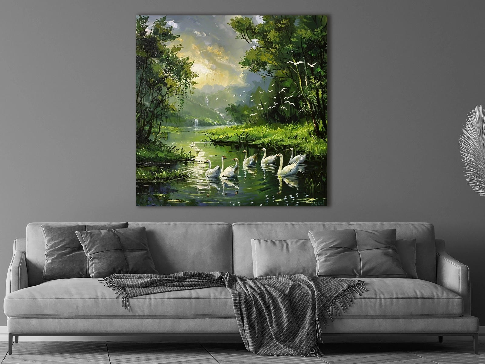 Kuğular%20-%20Laminasyonlu%20Kanvas%20Tablo