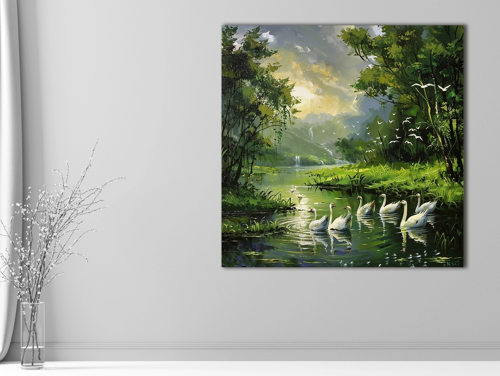 Kuğular%20-%20Laminasyonlu%20Kanvas%20Tablo