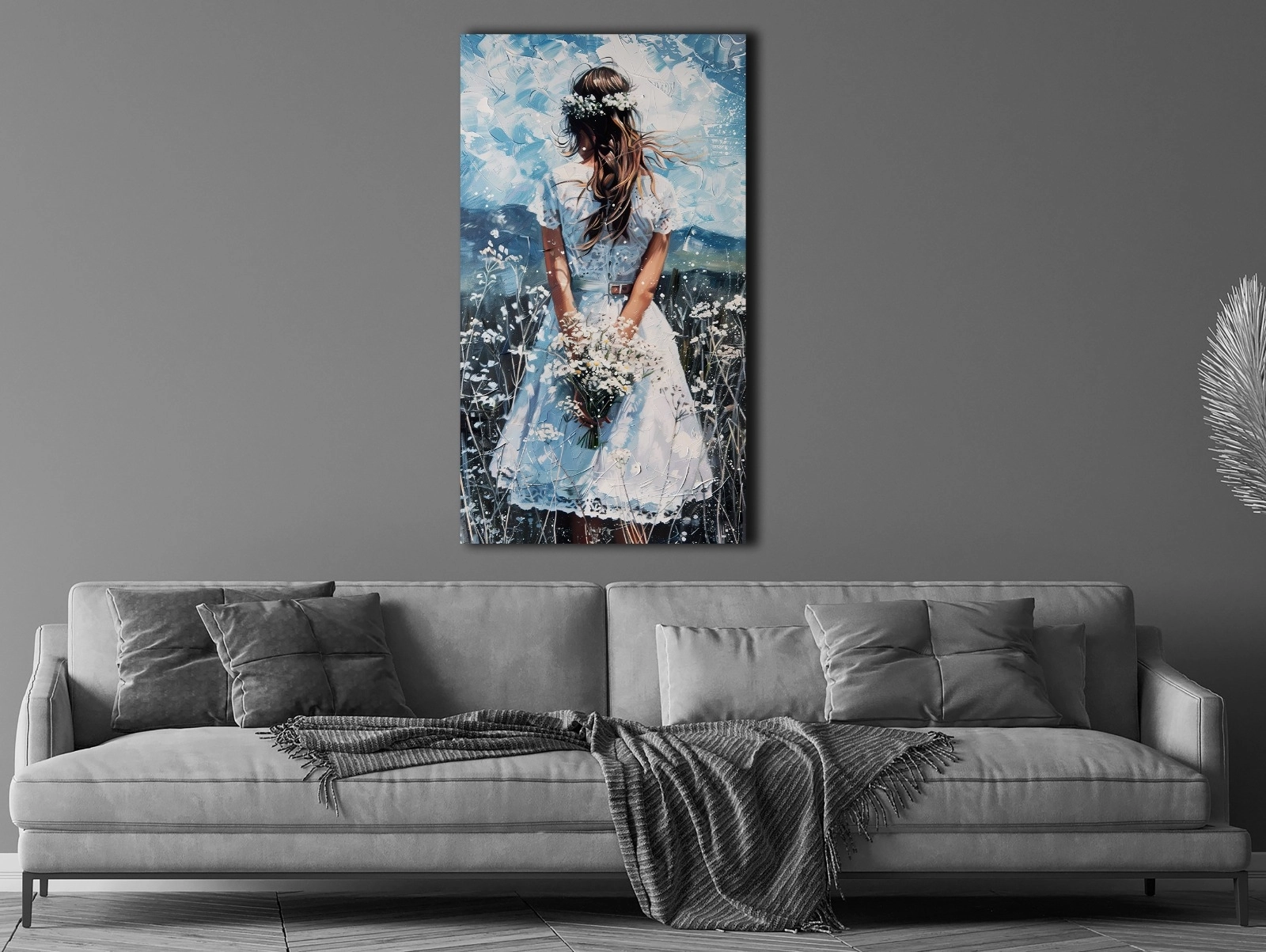 Kırdaki%20Kız%20-%20Laminasyonlu%20Kanvas%20Tablo