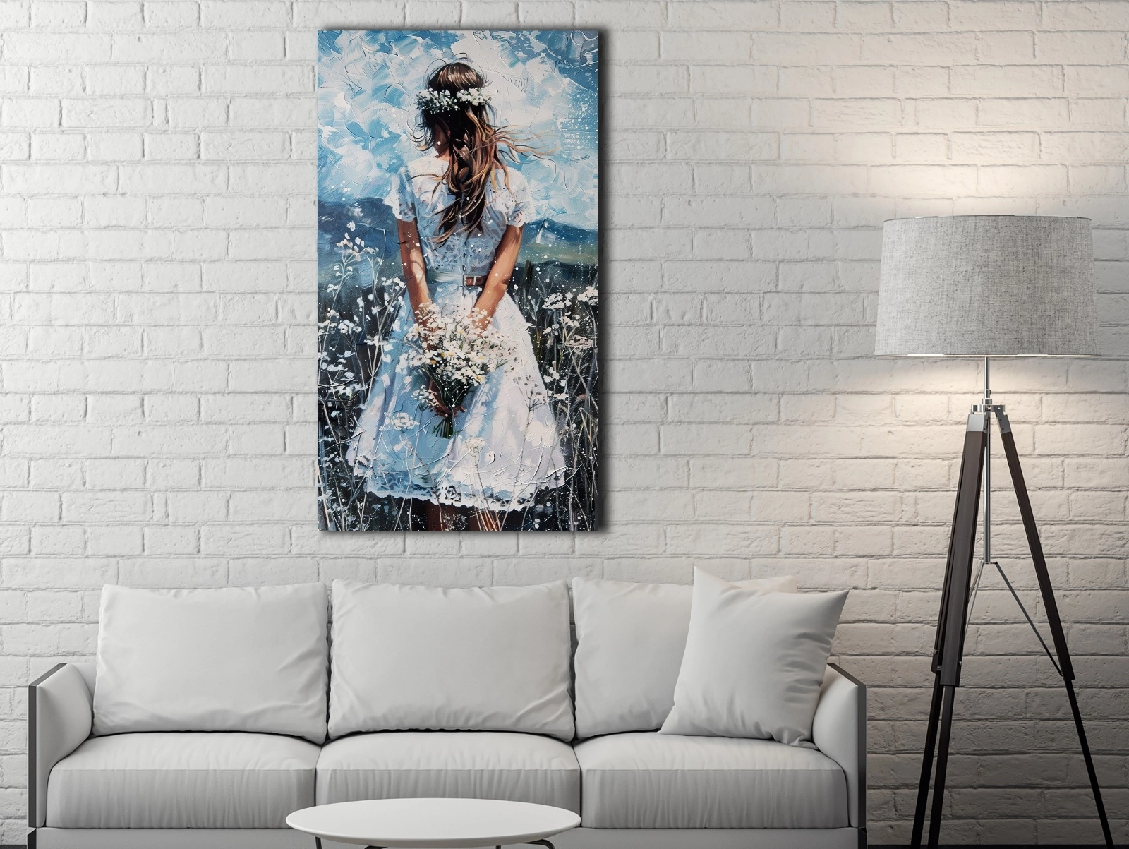 Kırdaki%20Kız%20-%20Laminasyonlu%20Kanvas%20Tablo