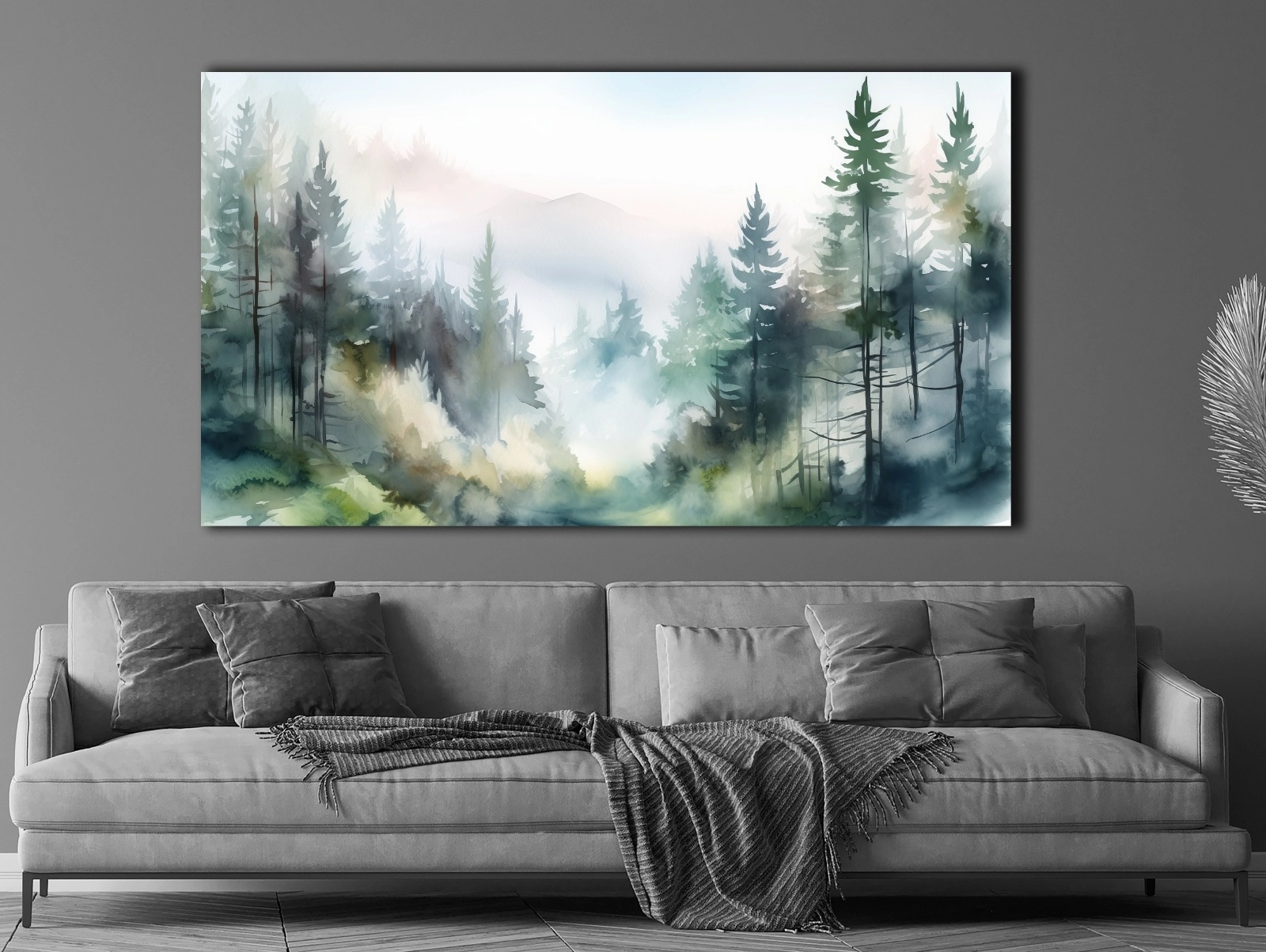 Sisli%20Orman%20-%20Laminasyonlu%20Kanvas%20Tablo