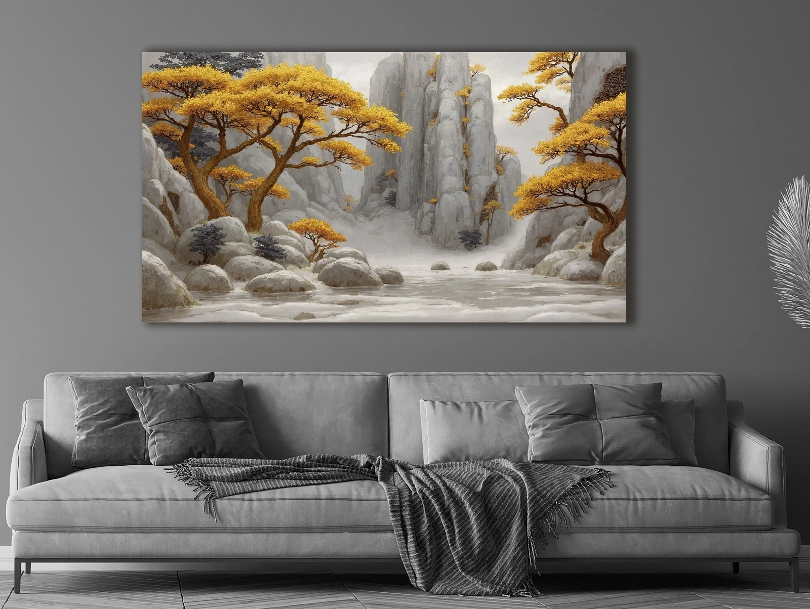 Kayadaki%20Ağaçlar%20-%20Laminasyonlu%20Kanvas%20Tablo