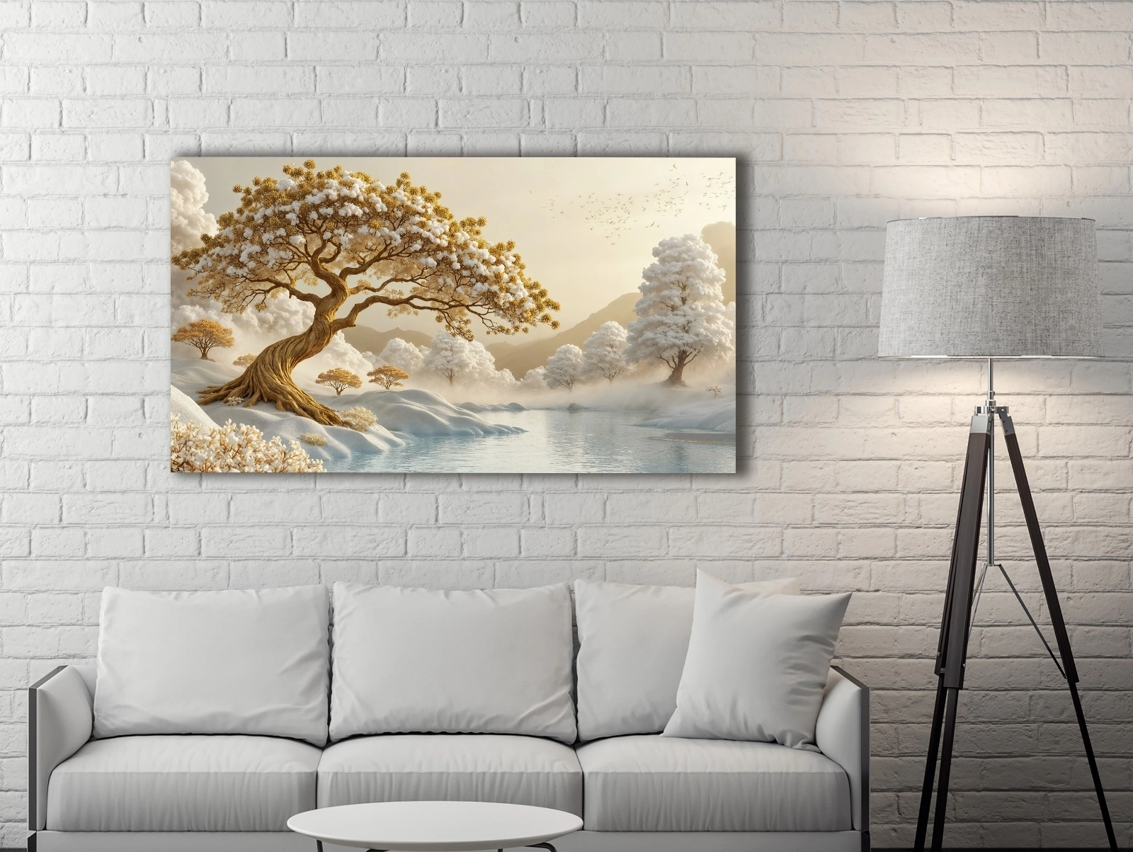 Karlı%20Ağaçlar%20-%20Laminasyonlu%20Kanvas%20Tablo