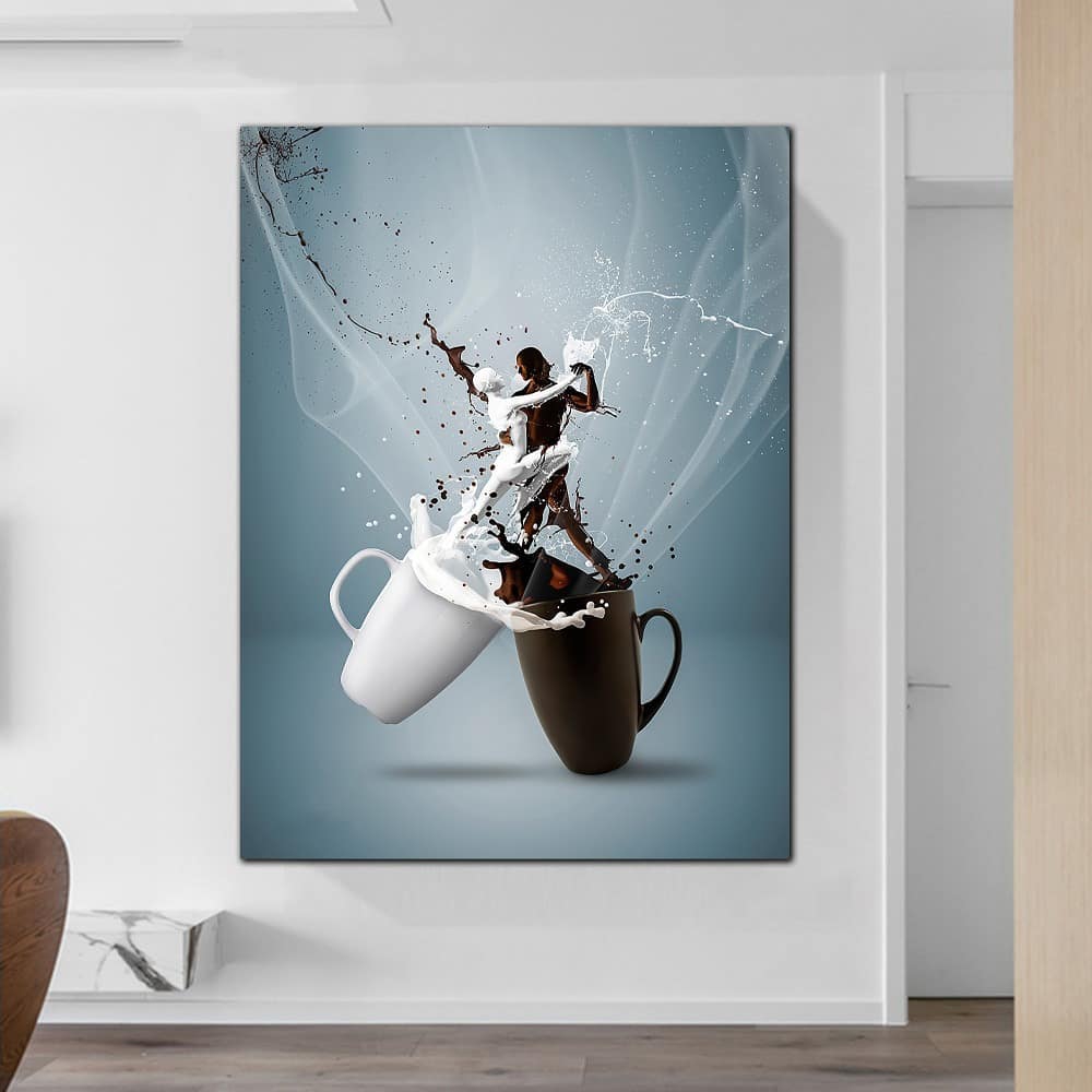KAHVE%20AŞKI%20-%20Laminasyonlu%20Kanvas%20Tablo