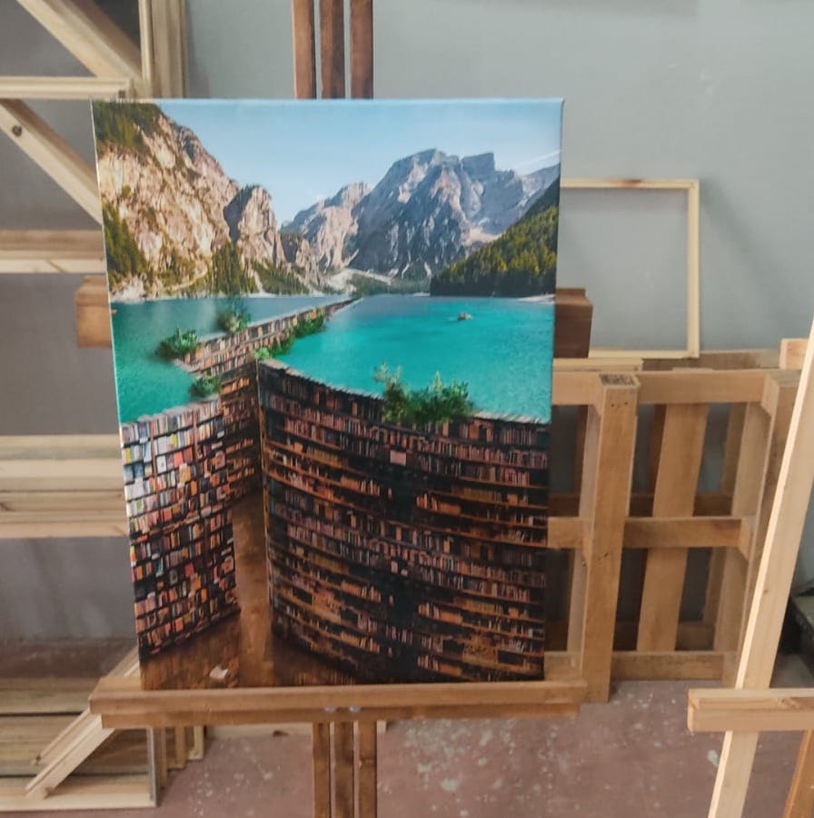 KÜTÜPHANE%20-%20Laminasyonlu%20Kanvas%20Tablo